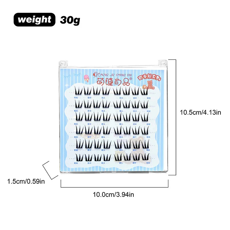 Glue-Free Featherlight Eyelash Strips Ultra Thin Invisible Lashes Easy Snap-On Clusters for Natural Everyday Look Whispy Soft