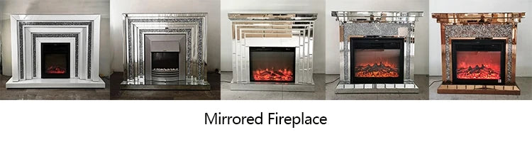 Hot Sale Crushed Diamond Hollywood Luxury Style Dressing Mirror LED Bulbs Floor Mirror