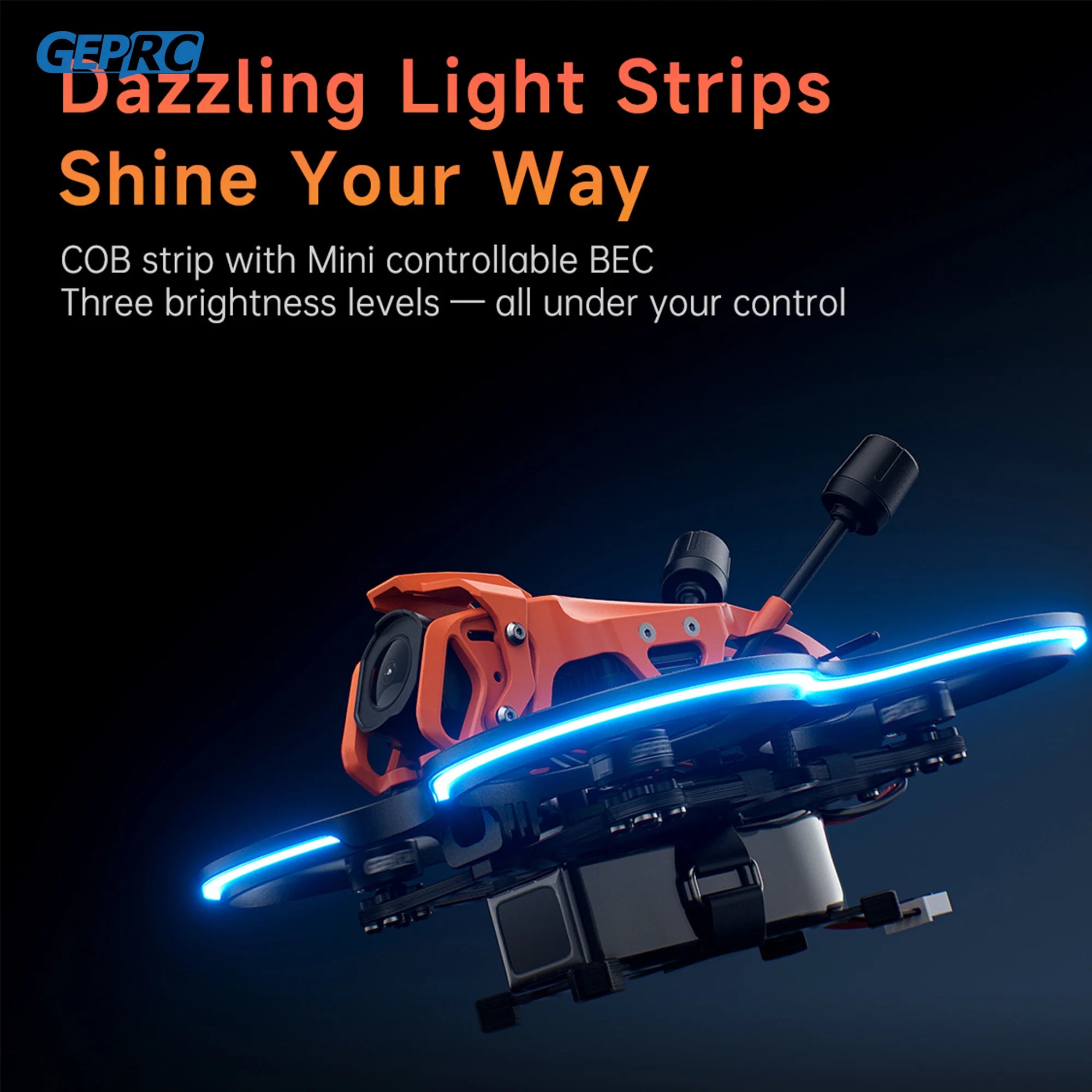 GEPRC DarkStar22 FPV Quadcopter O4 Air Unit PRO /WTFPV SPEEDX2 1104 7500KV TAKER F405 ELRS2.4 AIO Orange Grey RC Freestyle Drone