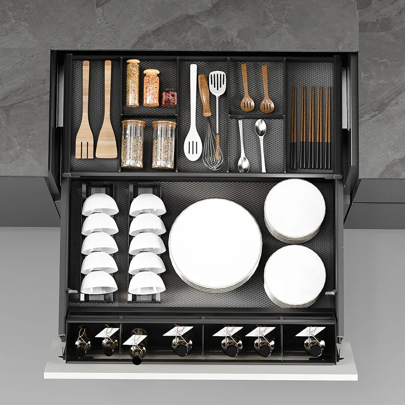 Metal Kitchen Cabinet Storage Narrow Organizer Drawer Small Spaces Extendable Cabinets Household with Sliding Track Furniture