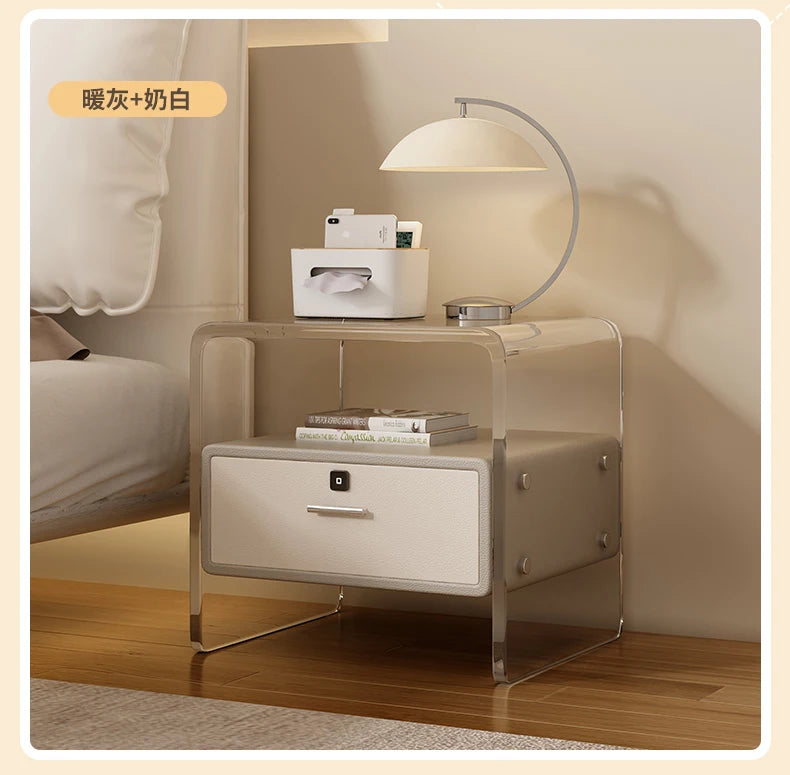 Acrylic Minimalist Nightstand Storage Trendy Drawer Simple Bedside Table Modern Simple Mesitaa De Noche Bedroom Furniture