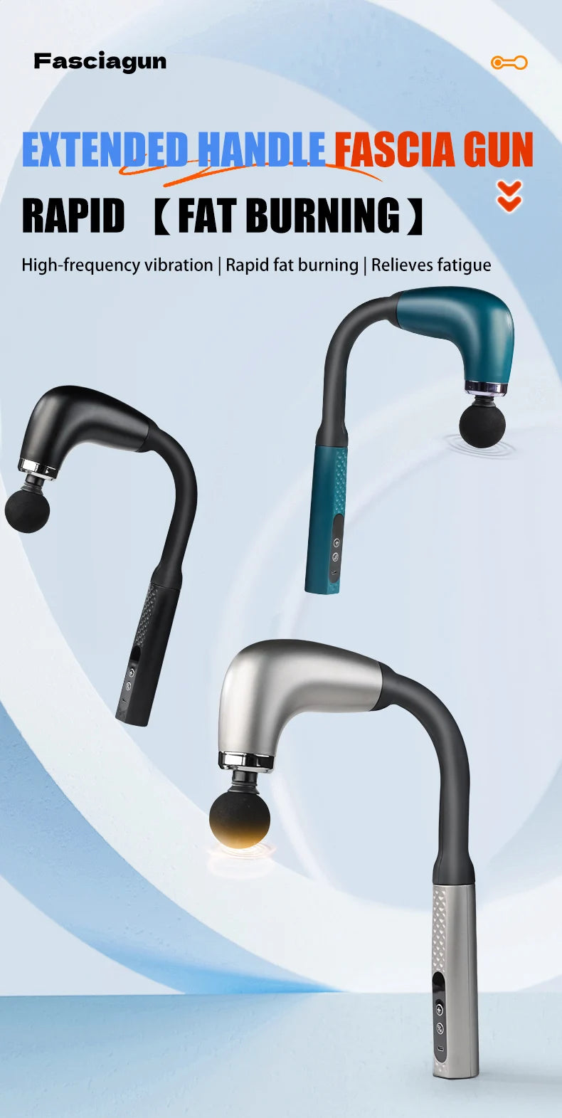 Electric Fascia Gun Massager Body Relaxation Trigger Point Massage Machine for Fitness Hammer Home Handheld Hammer