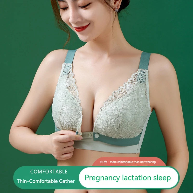 Thin Lace Maternity Breastfeeding Underwear For Women Comfortable Breathable Gathered Anti Sagging Bra For Pregnant Women