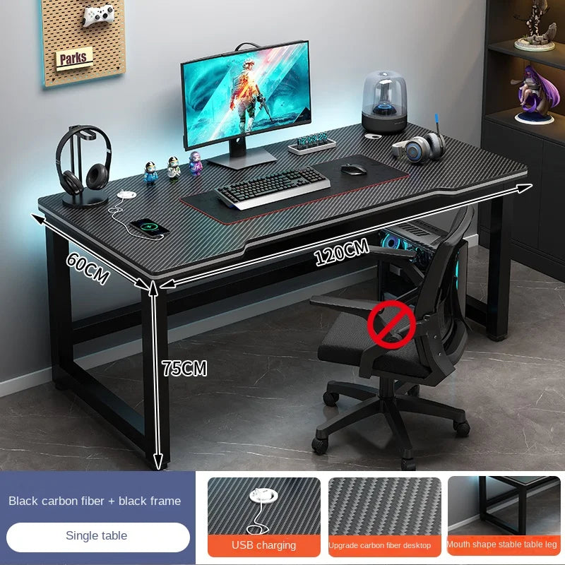Shelf Living Room Office Desk Storage Standing Floor Metal Arbenic Computer Desks European Black Mesa De Escritorio Furniture