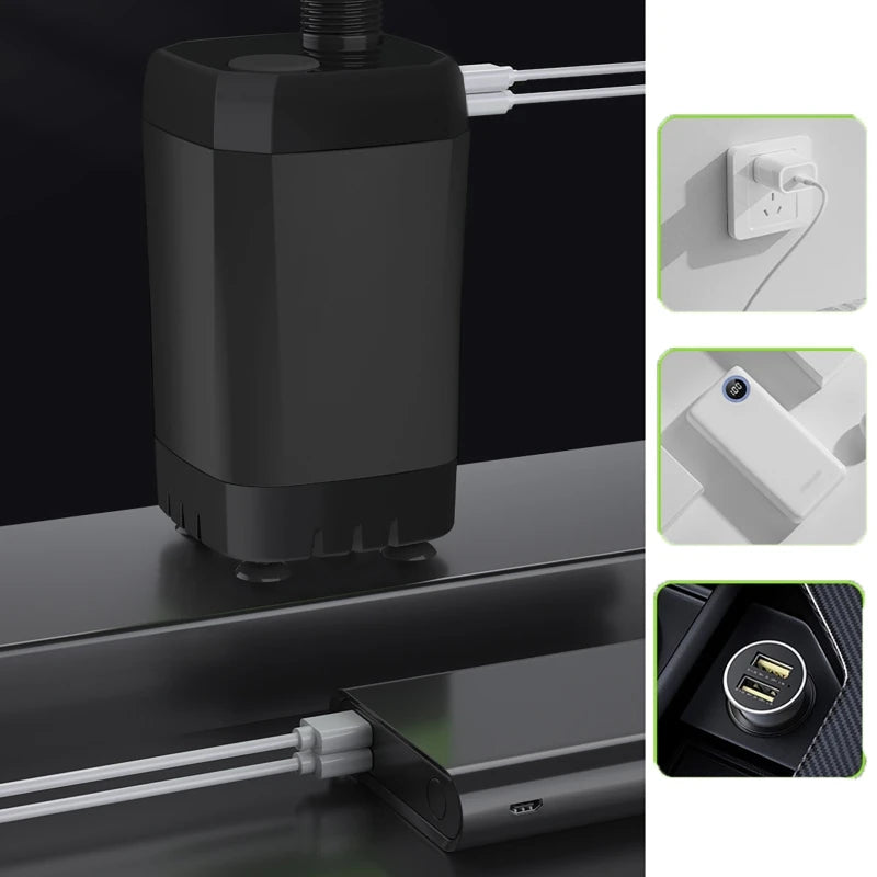 Portable Camping Shower Equipment 6000mAh Rechargeable LED Display Screen Outdoor Simple Electric Mobile Shower Set