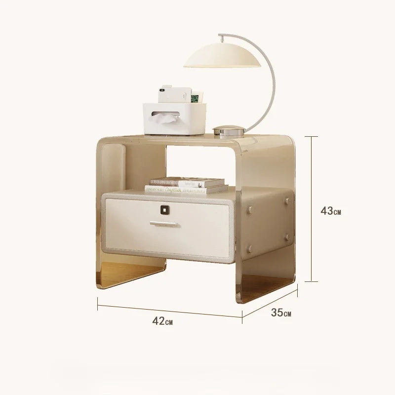 Acrylic Minimalist Nightstand Storage Trendy Drawer Simple Bedside Table Modern Simple Mesitaa De Noche Bedroom Furniture