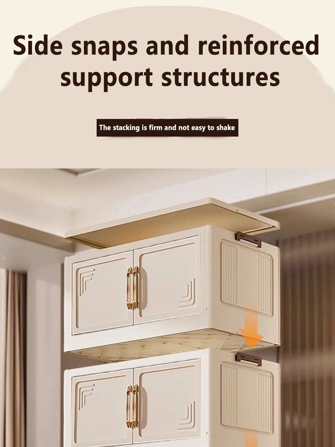 45/55/65cm Length Multifunction Folding Storage Cabinet Dustproof Wardrobe Large Capacity Sundries Cabinet