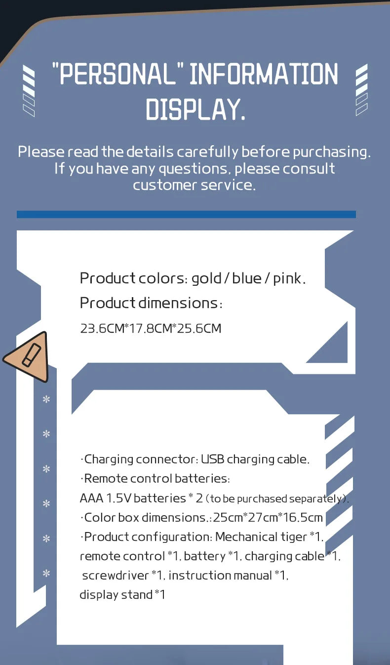 Jjrc R38 Smart Mechanical Tiger Robot Toy Electronic Pet With Touch Gesture Sensing Cross-Border Dancing Stunt Gift