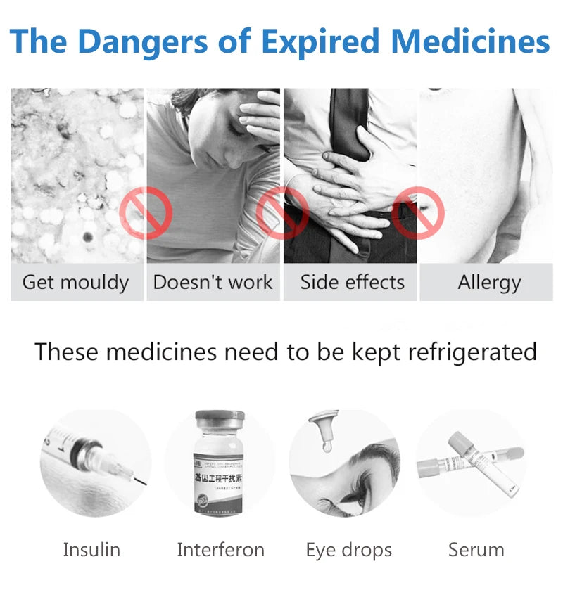 Insulin Cooler Portable Refrigerator USB Charging Medication Low-Temperature Storage Box Small Car Refrigerator  For Family