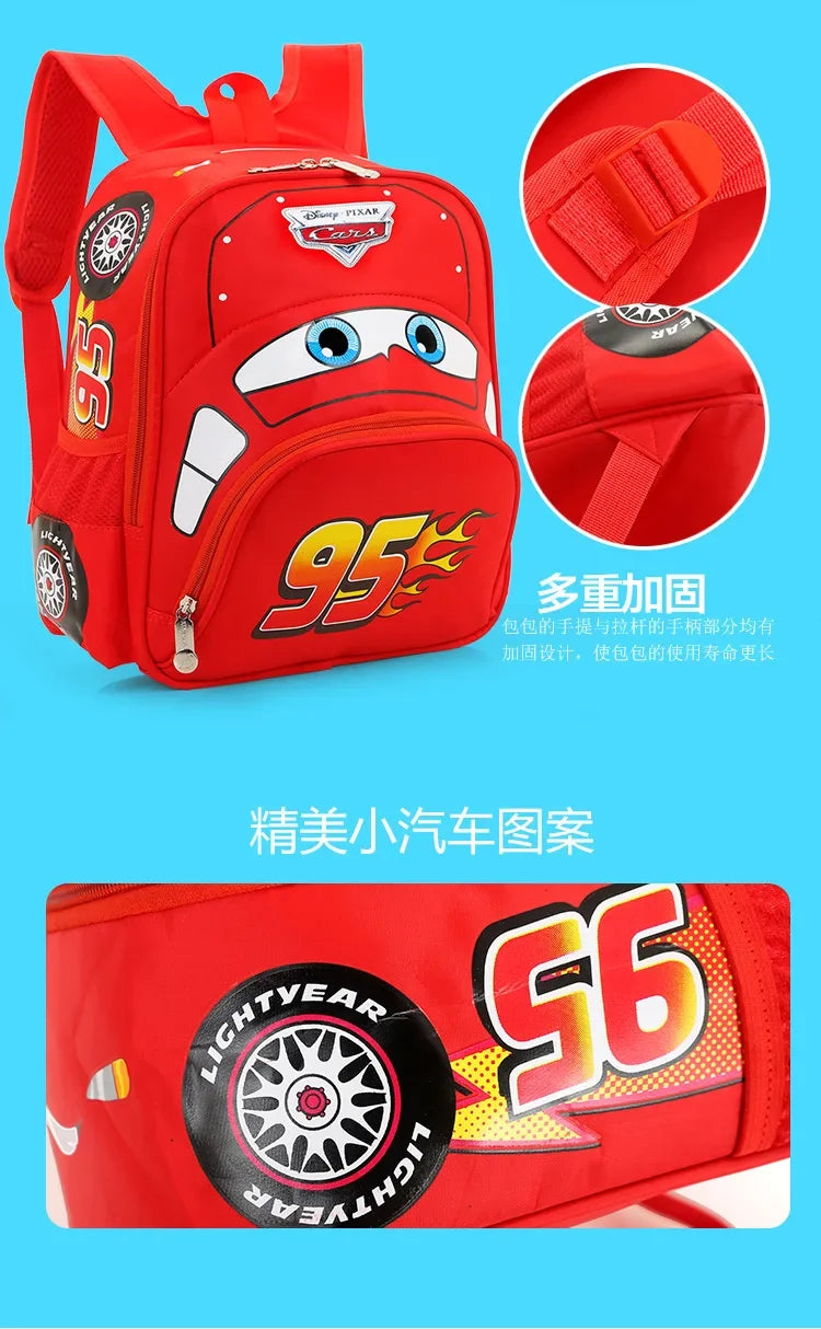 New kindergarten schoolbag children backpack 3D cartoon car shape large capacity boys and girls backpack