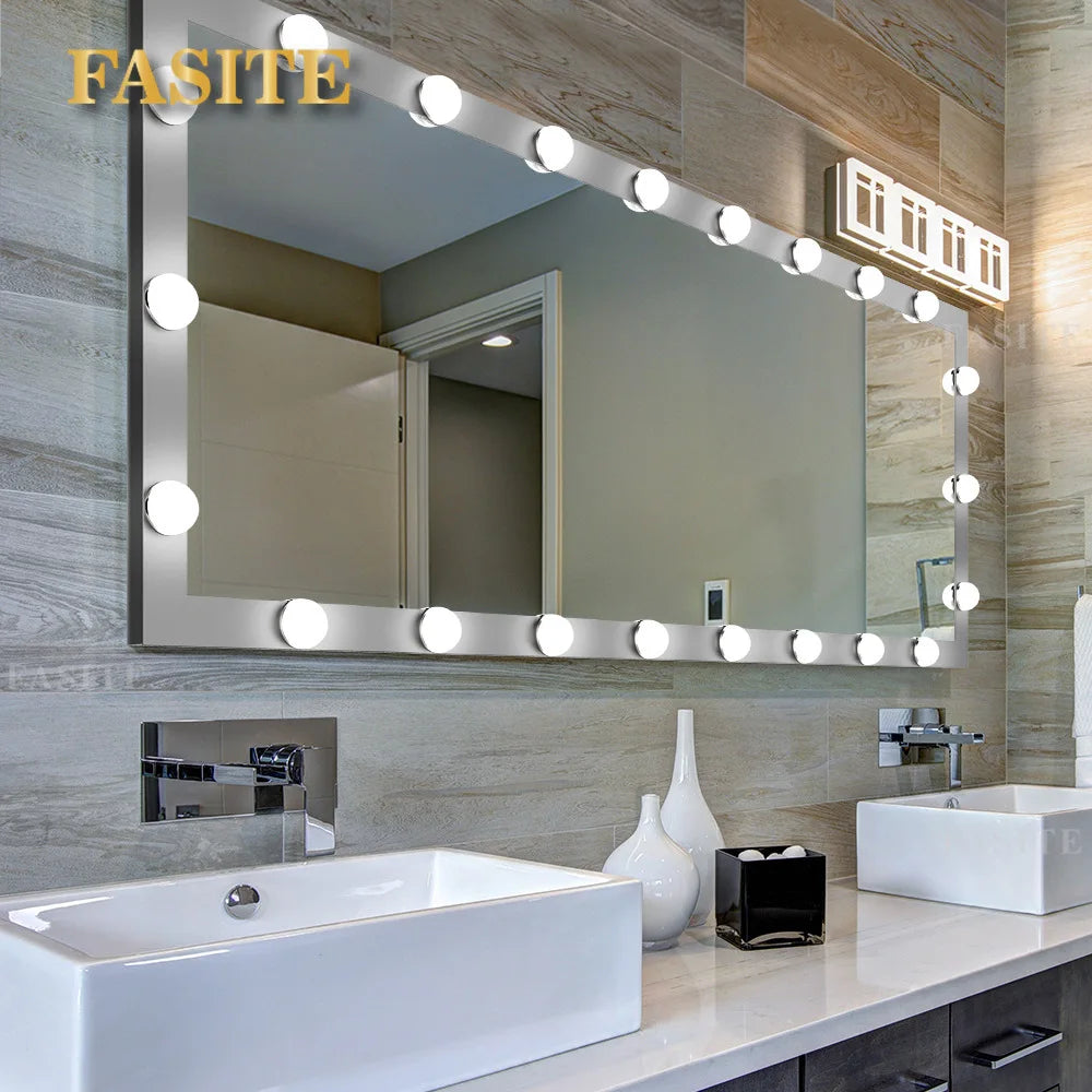 Smart LED full-body mirror with lamp bedroom wall-mounted fitting mirror household vertical floor-to-ceiling mirror