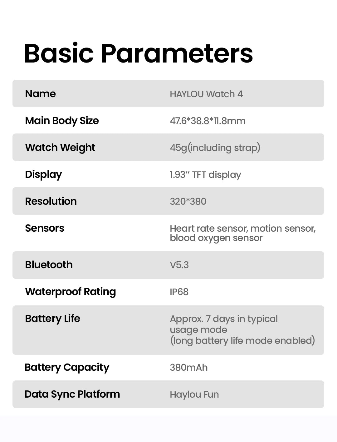 HAYLOU Watch 4 GPS Smartwatch 1.93'' HD Display Bluetooth Phone Call Health Monitoring IP68 Waterproof Smart Sport Watch