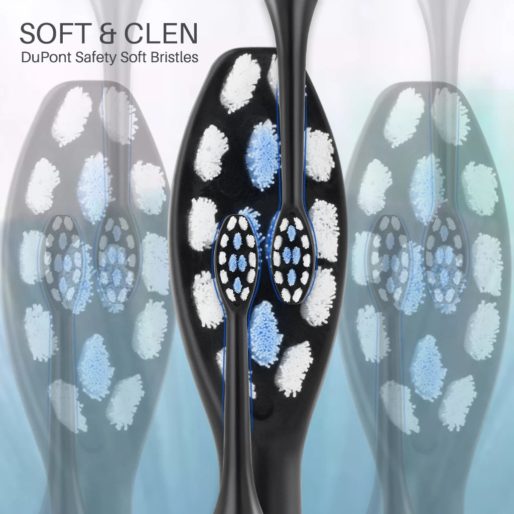 SUBORT S7 Super Sonic Electric Toothbrushes for Adult Kid Smart Timer Whitening Toothbrush IPX7 Waterproof Replaceable Heads Set