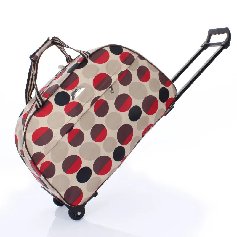 Large Capacity Travel Trolley Bags Women Men Wheeled Bag Oxford Waterproof Rolling Luggage Suitcase Travel Bag With Wheels
