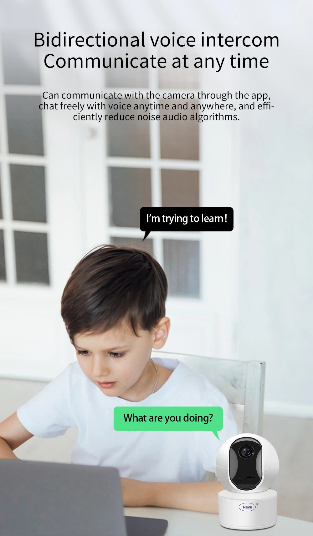 Neye S5 8MP 4K WiFi Security Camera Home Indoor Baby Monitor 360 ° Panoramic Camera CCTV Smart Home Security