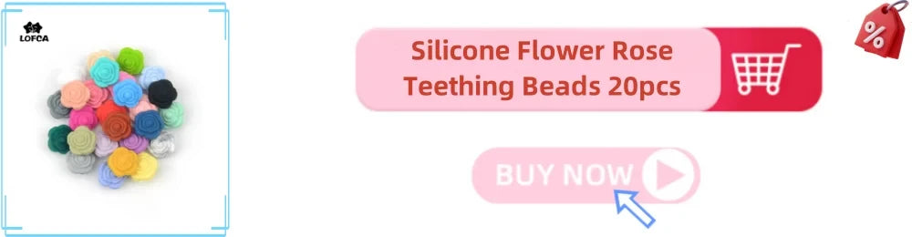 LOFCA 9mm 100pcs Silicone Teething Beads Teether Baby Nursing Necklace Pacifier Clip Oral Care BPA Free Food Grade Colorful