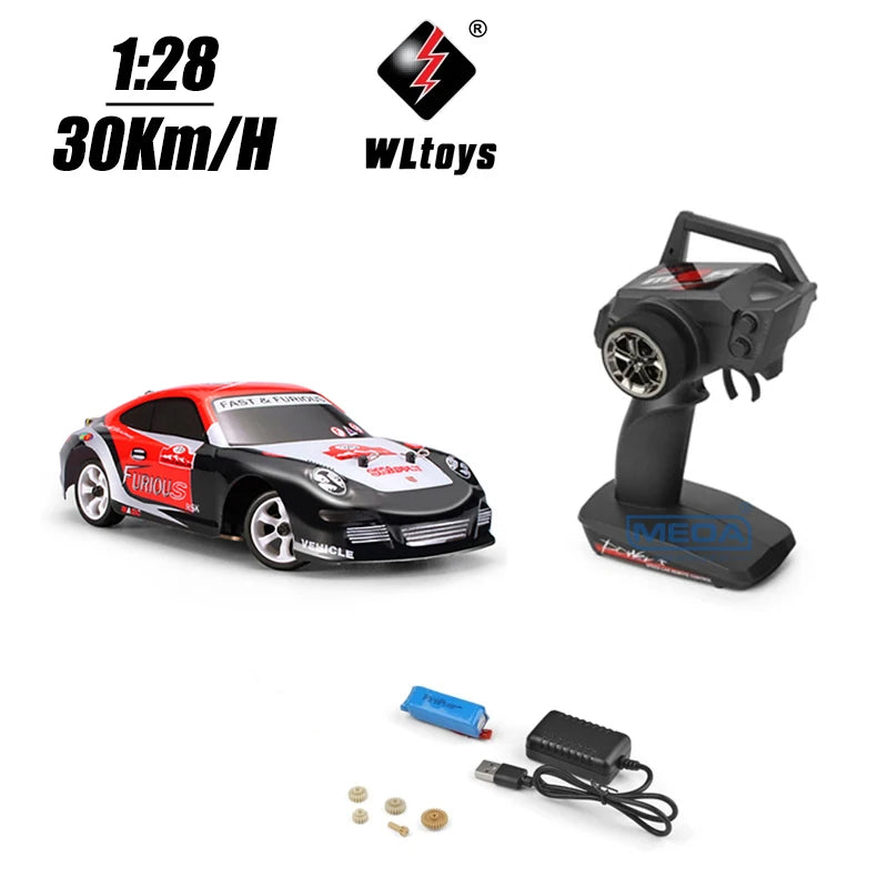 Wltoys K989 K969 284131 Upgrade LCD Version 4WD 1/28 RC High Speed Racing Mosquito 2.4GHz Off-Road RTR Rally Drift Car