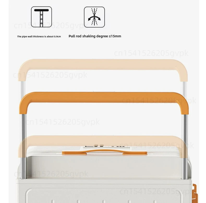 Front Opening Multi-Functional Suitcase Business Wide Trolley Luggage ABS+PC Large-capacity Password Box Travel Trolley Case