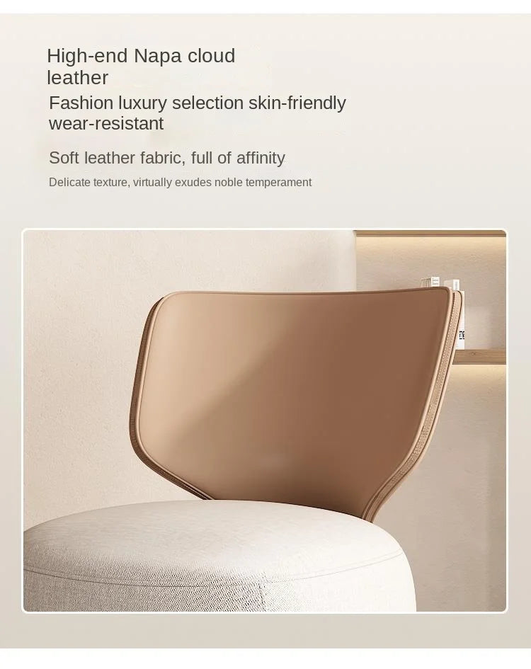 Log Light Luxury First Class Cabin Lounge Sofa Chair Nordic Living Room  Fabric Low Stool Balcony Leisure Armchair 2023 New