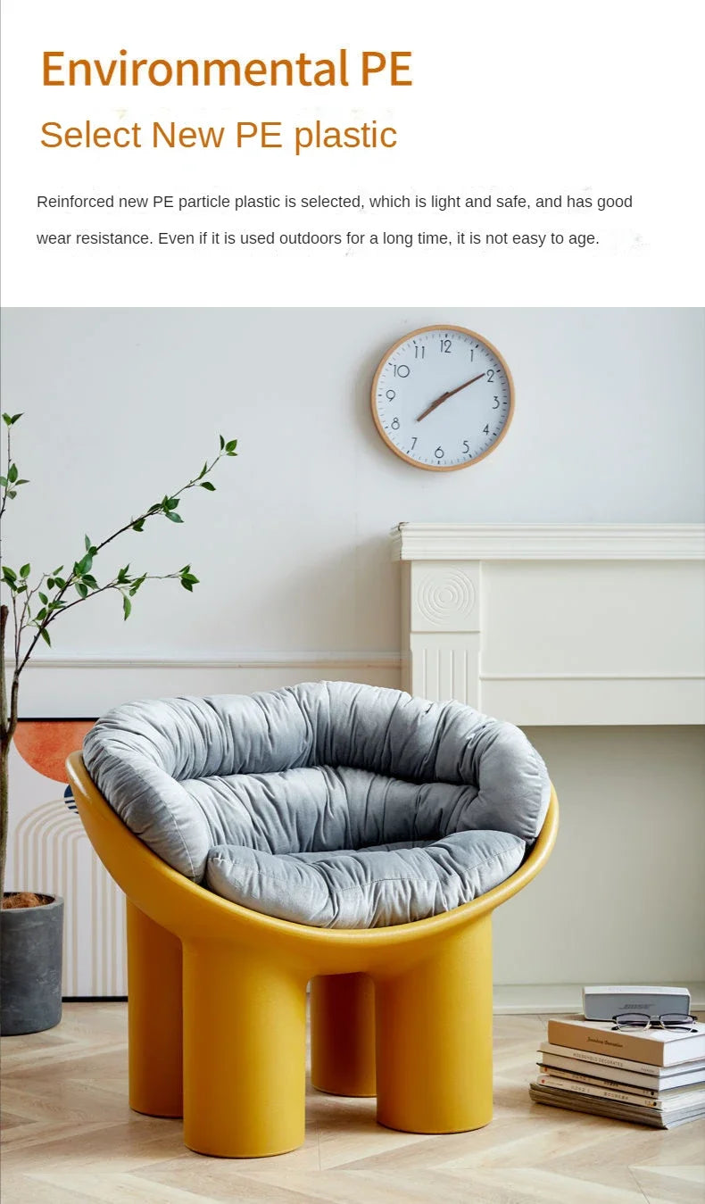 Scandinavian Designer Elephant Leg Chair Ins B&B Single Sofa Chair Lazy Creative Outdoor Leisure Chair Plastic