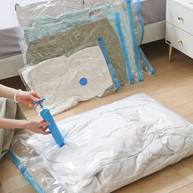 1Pcs Vacuum Storage Bags For Clothes Bedding Space Saving Bags Storage Vacuum Seal Packet Folding Compressed Organizer Bag