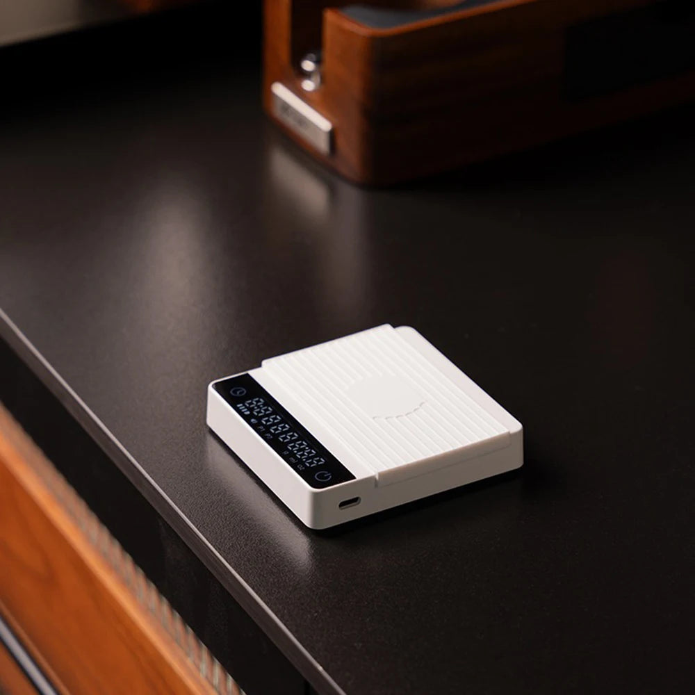 Italian Mini Espresso Coffee Electronic Scale Portable Special Hand-brewed Coffee Bean Scale Barista Timing Weighing Device