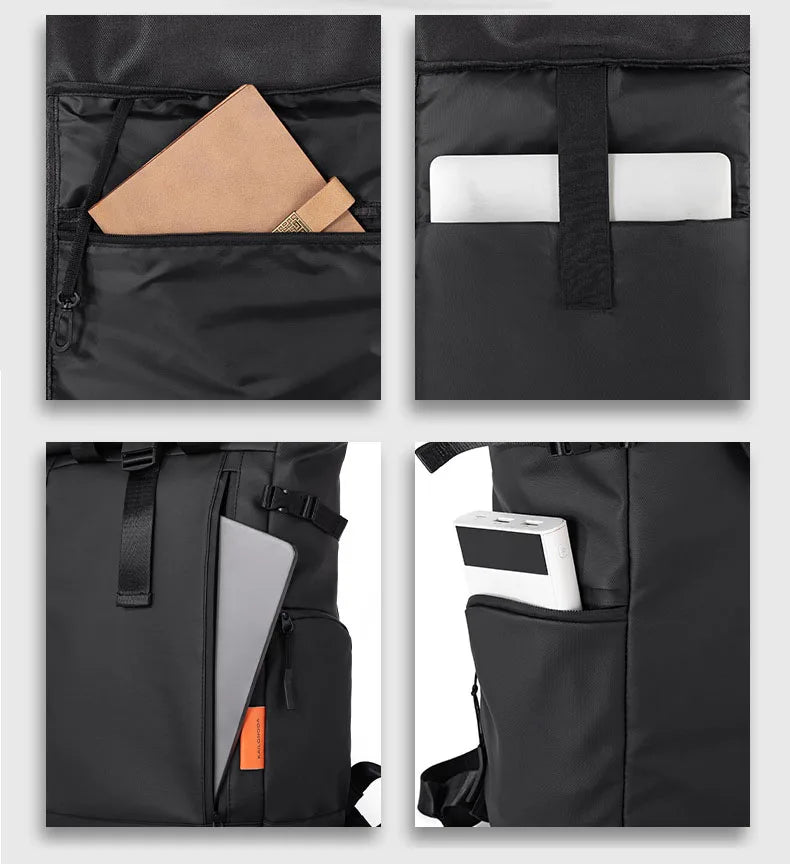 Men's Travel Bag 15.6inch Laptop Computer Backpack Outdoor Waterproof Camping Hiking School Bag College Business Rucksack