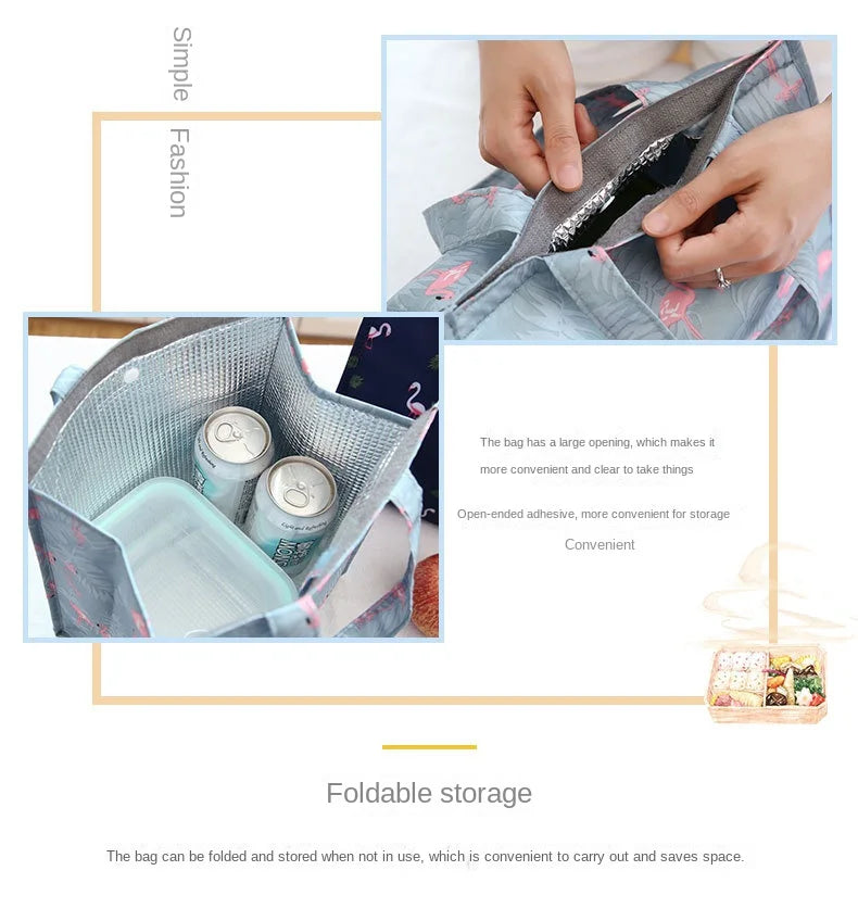 Insulated Thermal Cooler Bag Lunch Storage Box Bag Portable Picnic Camping Bag Food Drink Storage Leakproof Outdoor Cooler Box