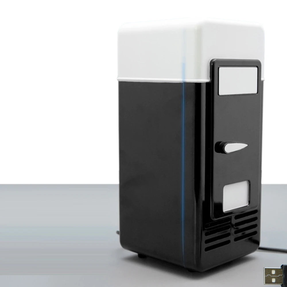 USB Refrigerator Fridge Portable Cooler Mini Beverage Drink Cans Cooler / Warmer for Car Laptop PC Computer Black Red Color 2025