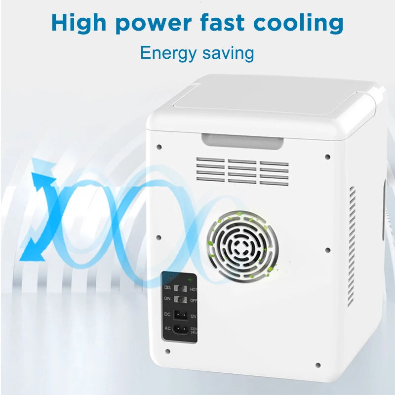 10L Car Refrigerator Mini heating Cooling small refrigerator car home dual-use small dormitory home car dual-use refrigerator