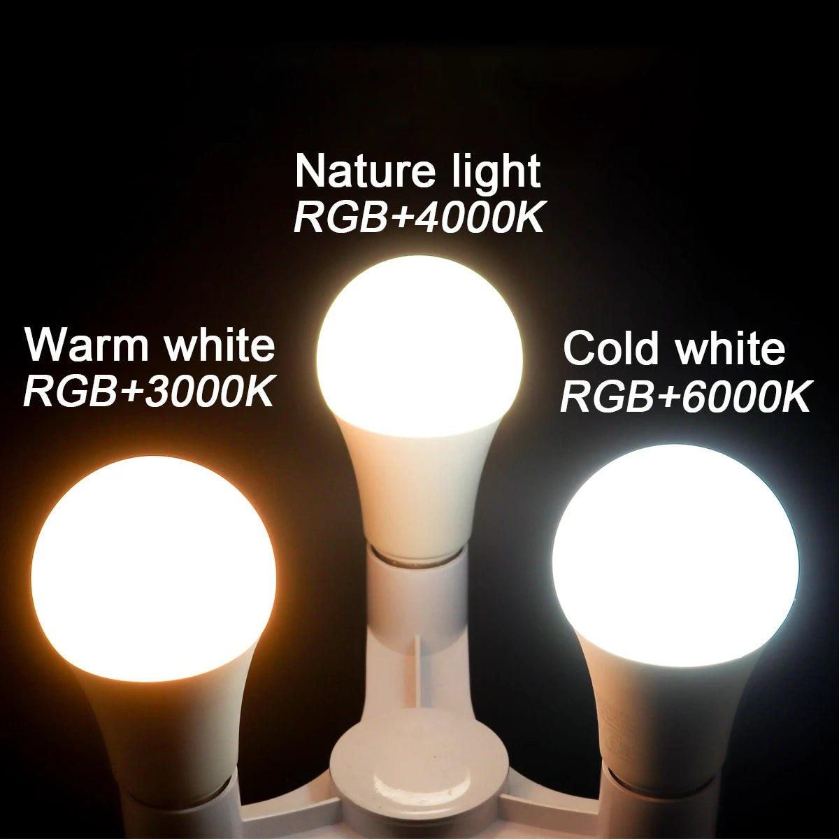 1-10PCS Smart RGBW LED Bulb Spotlight E27 E14 B22 GU10 with Infrared Remote Control Suitable for Colorful Home Lighting