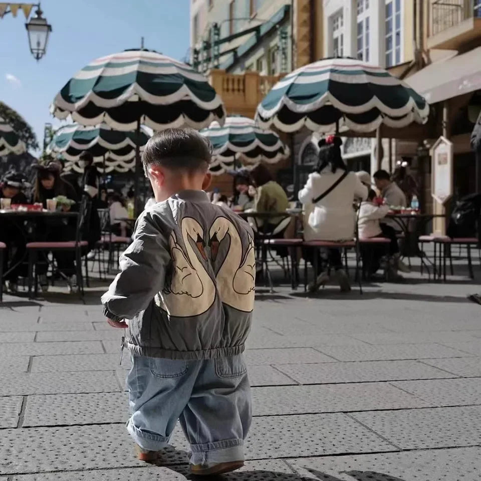 2025 KS Winter Baby Boys Cartoon Lambswool Jackets Kids Cotton Clothes Girls Jackets Outerwear Coats Boys Flight Suit Jackets