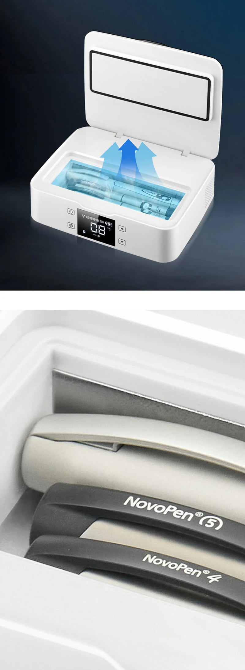 Mini Portable Insulin Refrigerator Mini-Fridge Cooler For Insulin Serum Interferon Capsules 10200mAh Li-ion Battery USB Charging