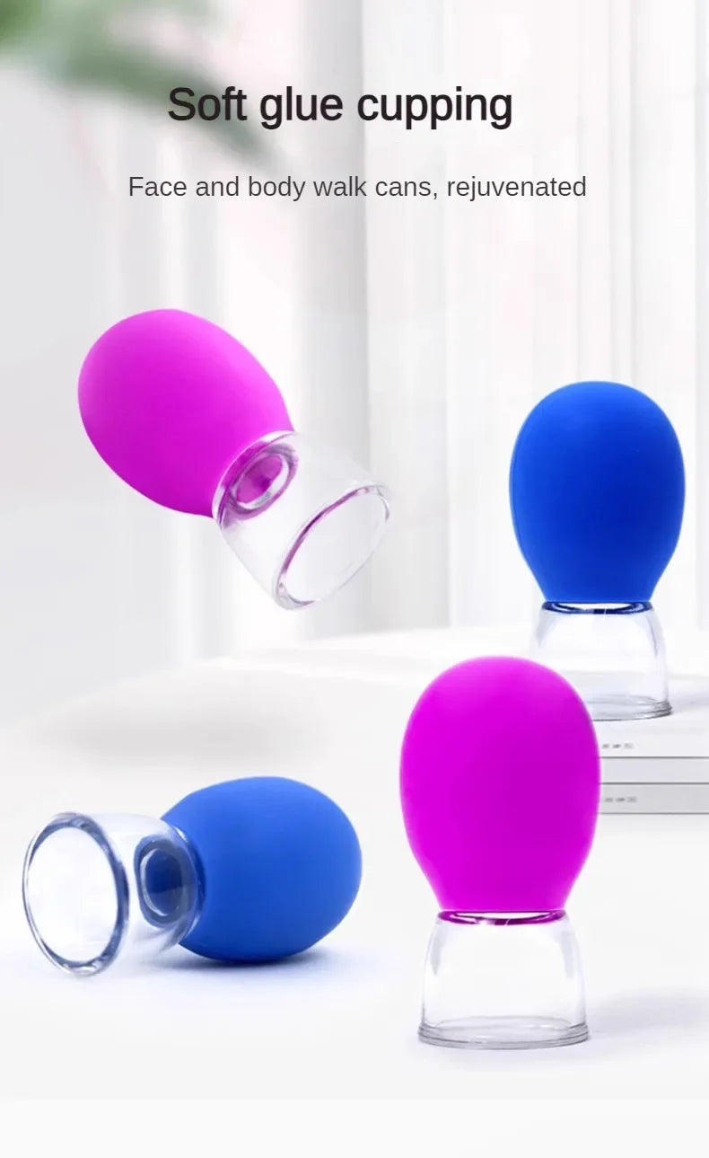 Silicone Cupping Massage Cup For Body Face Neck Eye Massager Vacuum Tank Body Facial Care, Anti-aging Beauty Tool