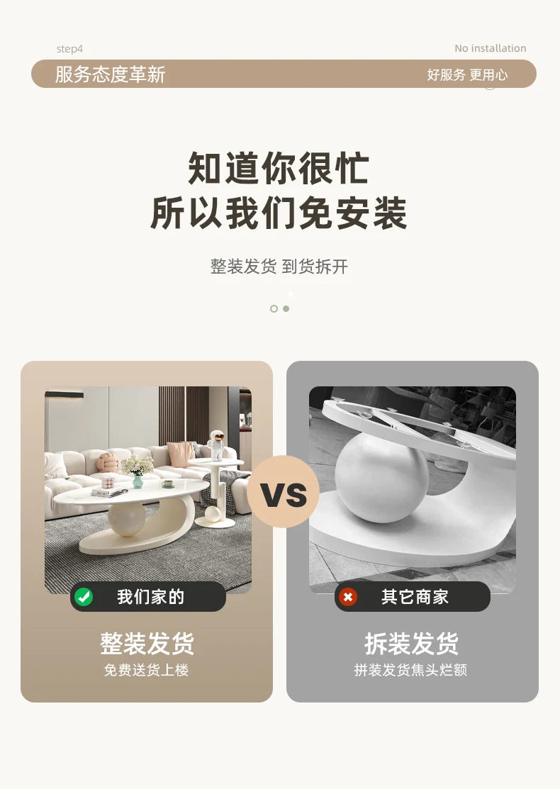 Aesthetic Oval Clear Coffee Tables Modern Design Metal Hotel White Nordic Coffee Table Living Room Low Mesa Furniture For Home