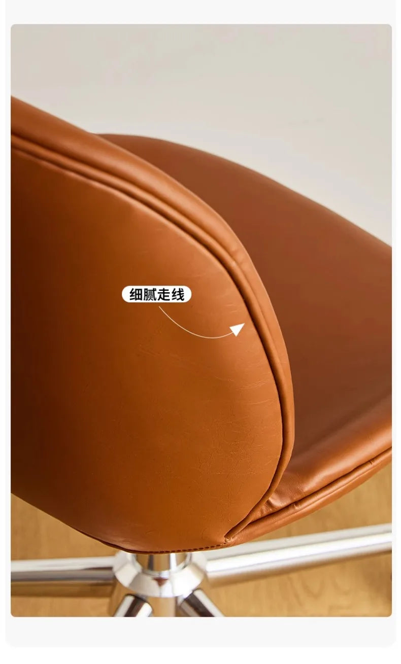 Nordic Light Luxury Office Chair, Home Lift Computer Chair, Simple Ergonomic Chair, Bedroom Backrest Leisure Chair