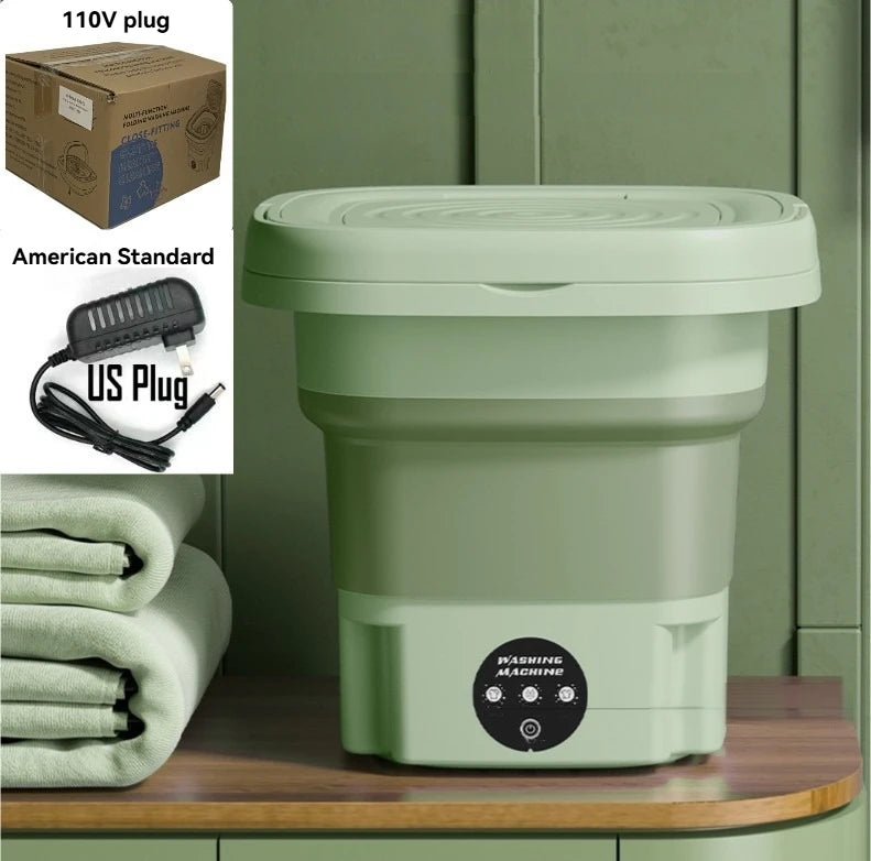 Folding washing machine artifact mini washing machine Household wash-off dual-purpose vertical baby underwear washing socks