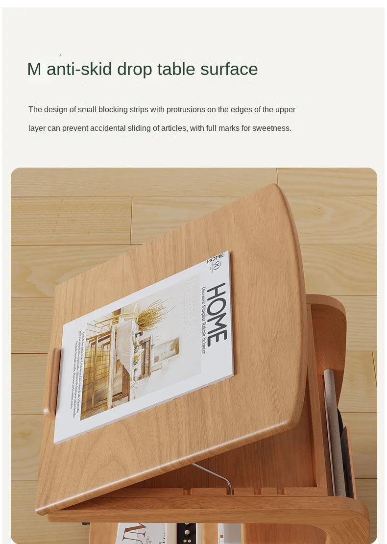 X&D Solid Wood Sofa Side Several Movable Living Room With Wheel Side Cabinet Bedside Shelf Simple Household Coffee Small Table