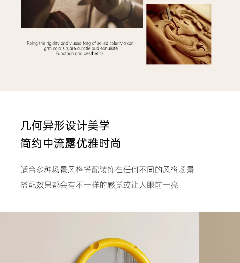 Oval Cute Mirrors Full Body Standing Nordic Princess Bedroom Mirrors Full Body Living Room Espejos Decorativos Room Decoration