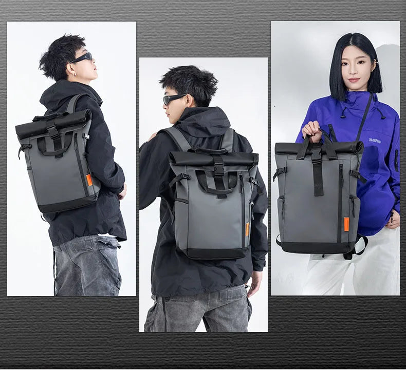 Men's Travel Bag 15.6inch Laptop Computer Backpack Outdoor Waterproof Camping Hiking School Bag College Business Rucksack