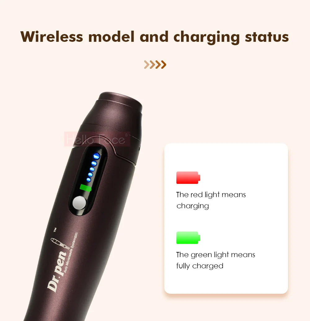 Dr pen Ultima A10 With 12 pcs Cartridge Wireless Derma Pen Skin Care Kit Microneedle Treatments Professionals Use Beauty Machine