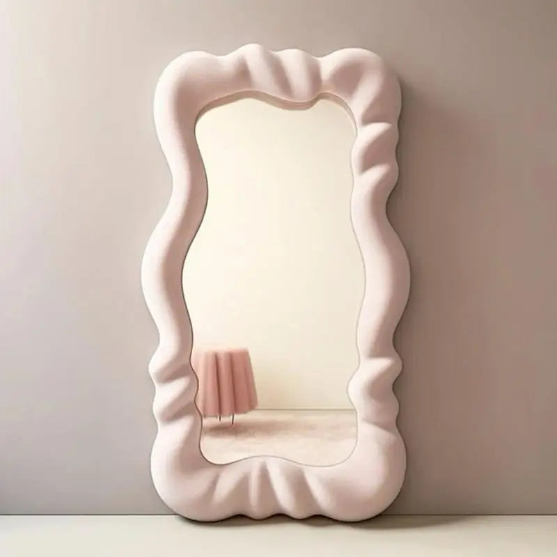 Modern Ornament Mirror Aesthetic Irregular Women Kawaii Design Mirror Standing Dorm Espejos Decorativos Home Accessories