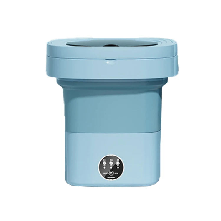 Folding Portable Washing Machine 8.5L Large Capacity Clothes Spin Dryer Bucket Travel Underwear Socks Ultrasonic Mini Washer