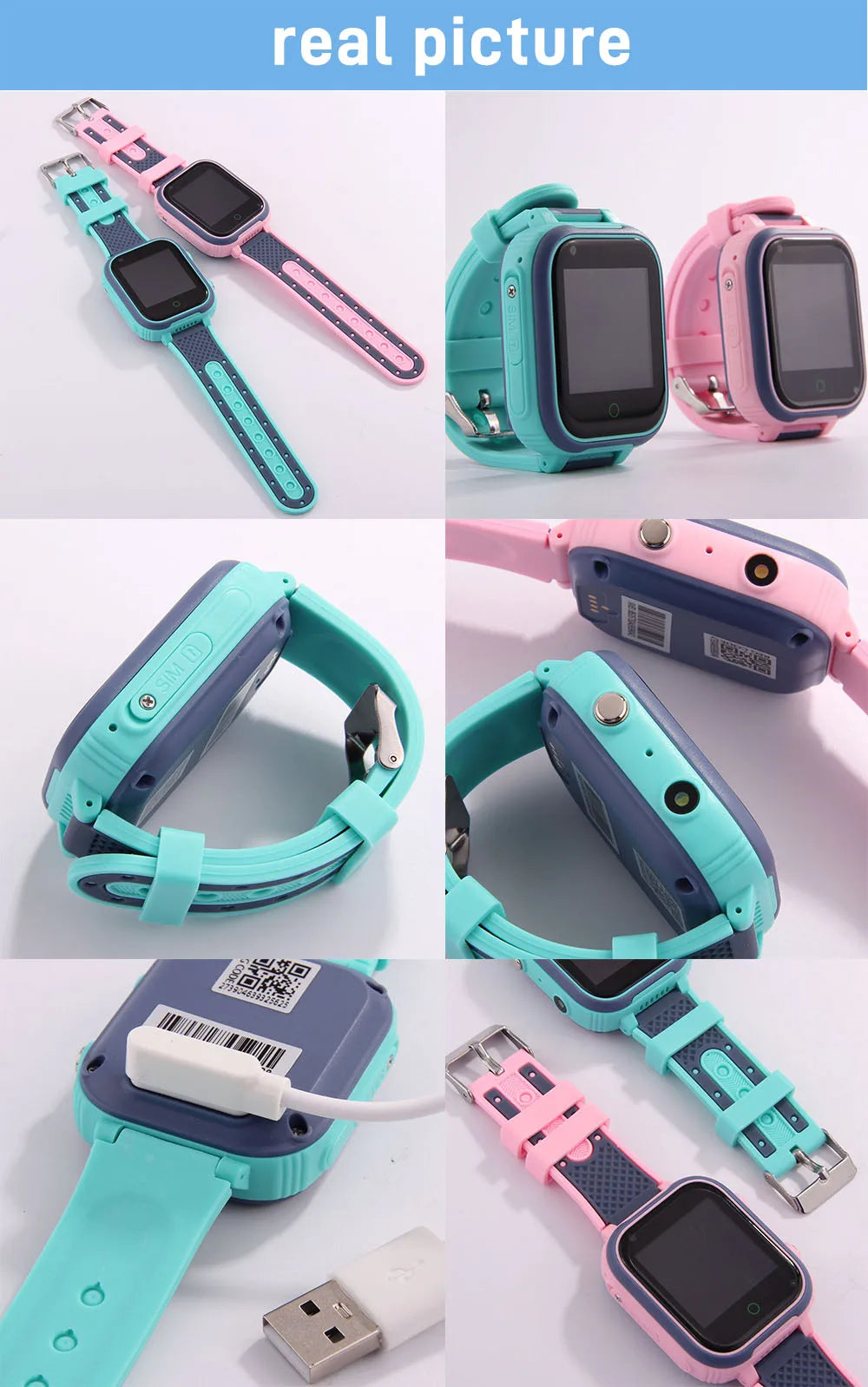 Kids 4G Smart Watch LT21 4GB GPS WIFI Video Call IP67 Waterproof Child Smartwatch Camera Monitor Tracker Location Phone Watch