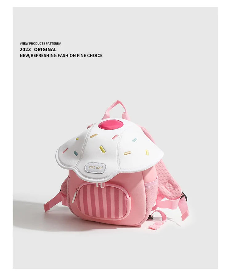 Children Cute Backpack Boys Girls Mushroom Style Schoolbag Kindergarten Preschool Baby Bag Kids Casual Soft Shoulders Pack