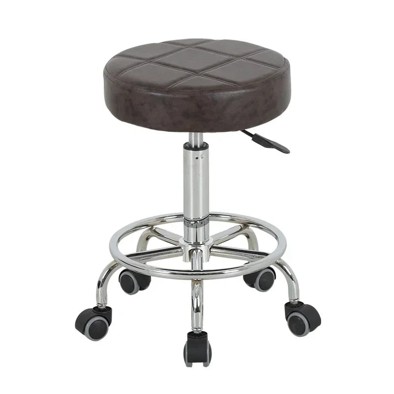 P15 Hospital medical care chair round swivel armless adjustable work chair manicure beauty office assistant chair racing chair