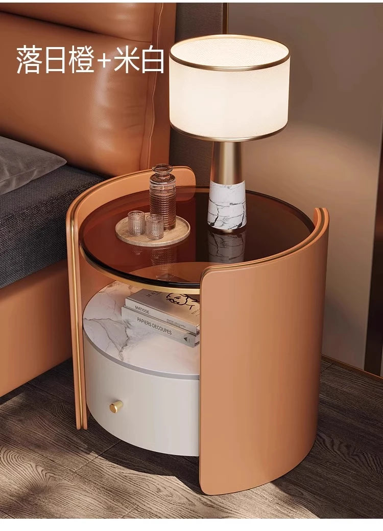 Tall Nordic Nightstands Organizer Design Beige Luxury Modern Bedside Table Space Saving Unique Szafki Nocne Furniture Home