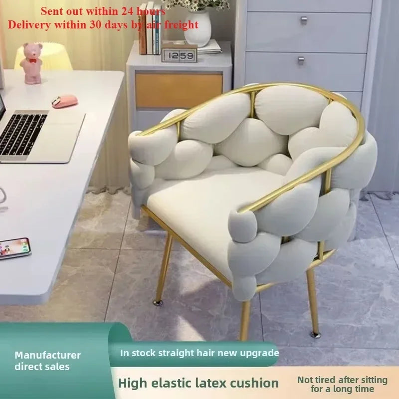 Formwell Leisure Single Sofa Chair Velvet Armchair with Gold Legs Makeup Chair with Upholstered for Living Room Bedroom