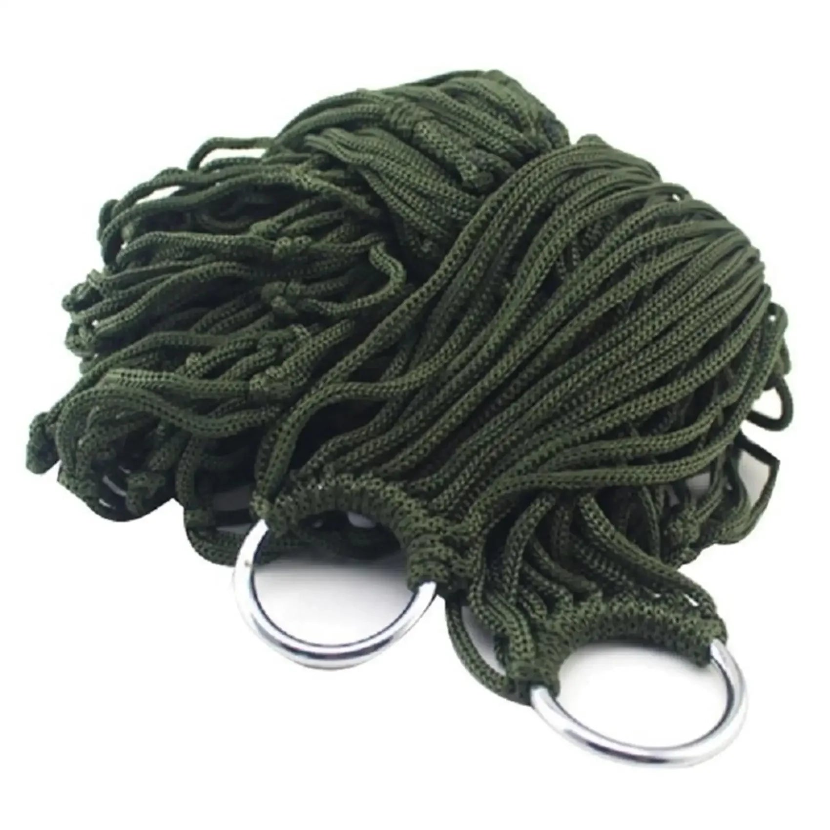 Outdoor Supplies Bold Mesh Hammock Nylon Rope Single Hammock Outdoor Furniture Camping