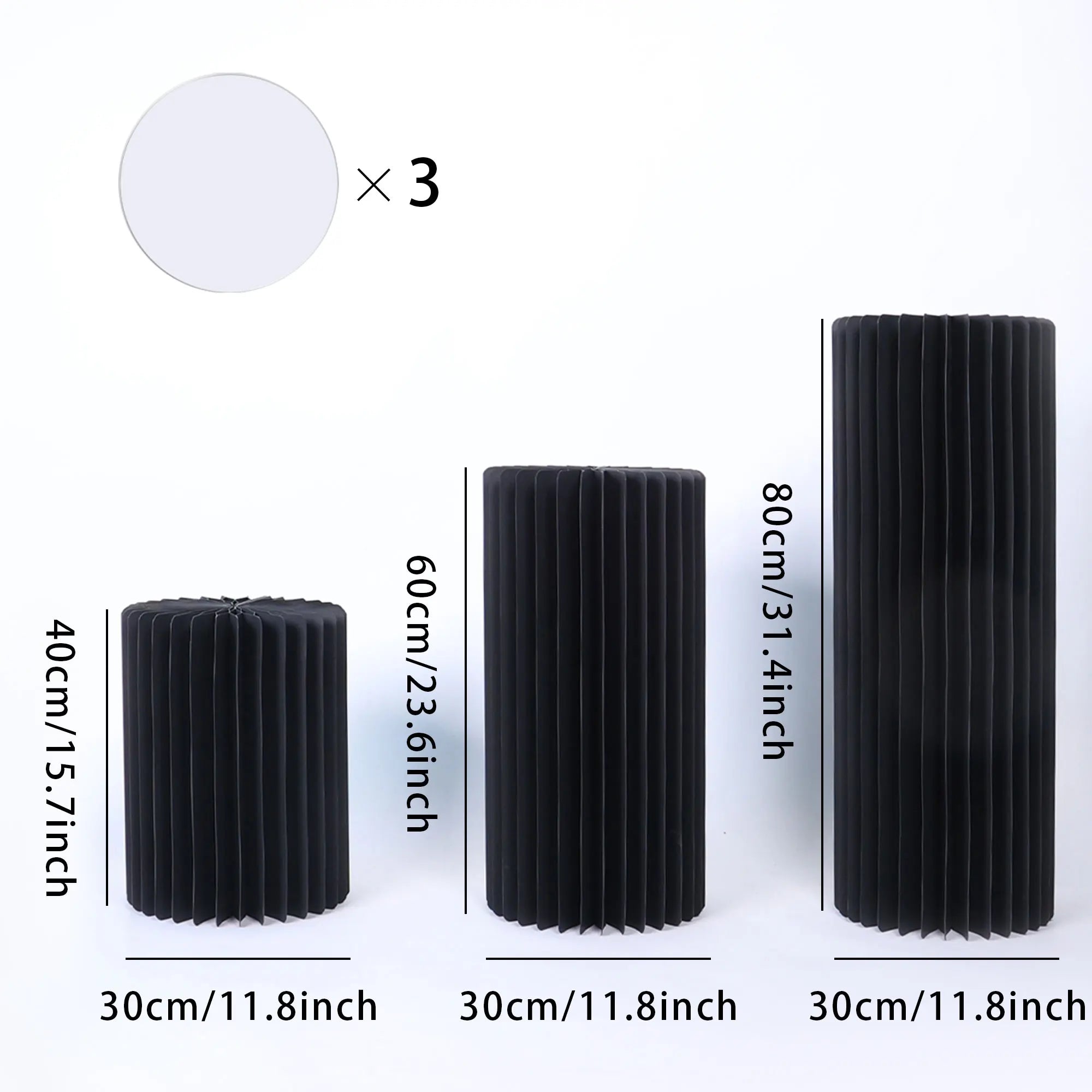 Sturdy Cardboard Column with Clear Acrylic Plate Reusable Cylinder Stands for Party,Cake Stand Pillar for Birthday Dessert Cake